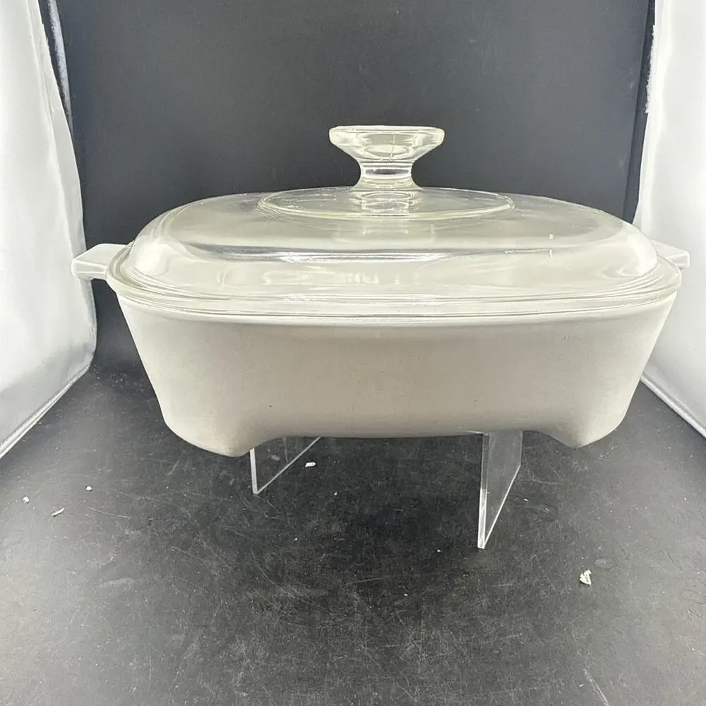 Vintage Micromata Microwave Cookware Casserole Dish w Clear Glass Lid